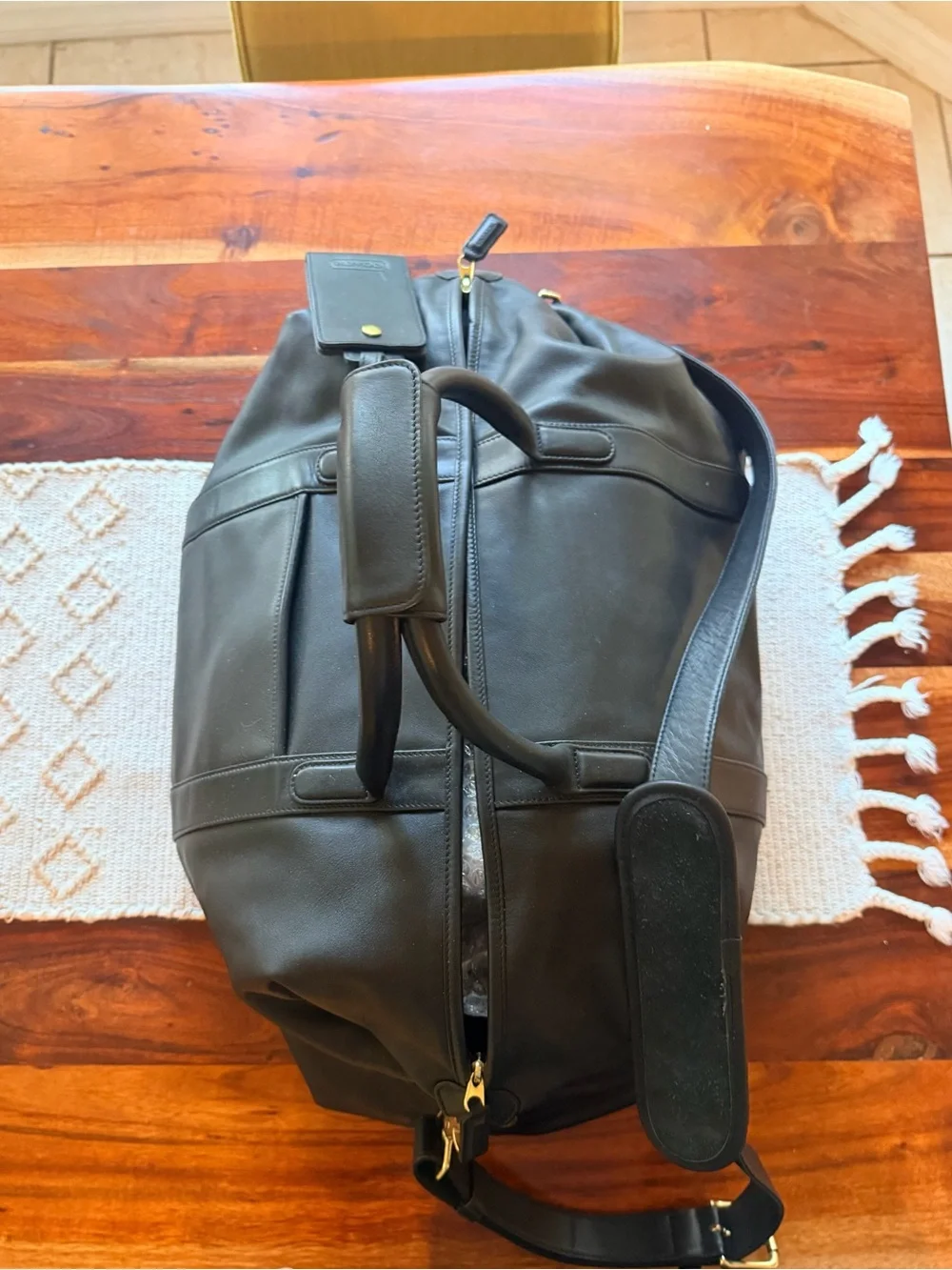 Coach black leather